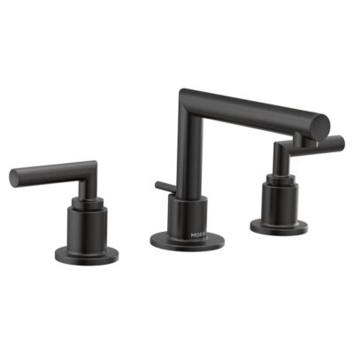 Moen Arris 8 in. Widespread 2-Handle Bathroom Faucet Trim Kit in Matte Black (Valve Sold Separately)