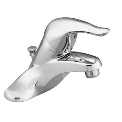 Moen Chateau One-Handle Low-Arc Bathroom Faucet with Drain Assembly, Chrome
