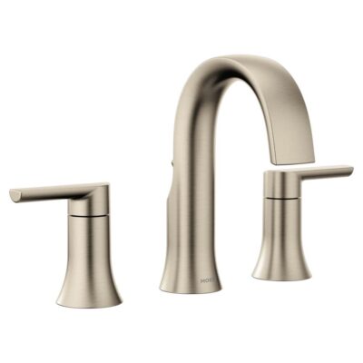 Moen Doux 8 in. Widespread 2-Handle Bathroom Faucet Trim Kit in Brushed Nickel (Valve Sold Separately)