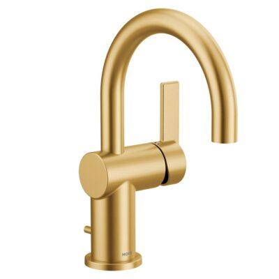 Moen Cia Single Handle Bathroom Sink Faucet in Brushed Gold
