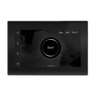 Mr. Steam iSteamX Steam Shower Control and Steamhead in Black Brilliant Black