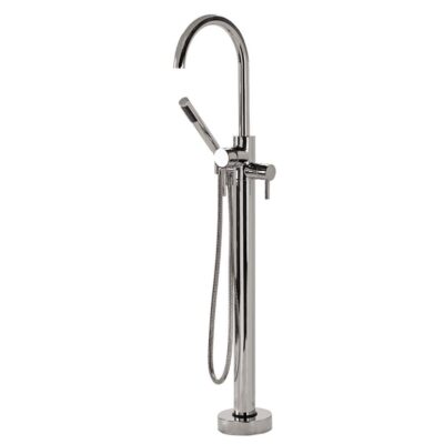 MTI Baths FLOOR-MOUNTED HIGH-FLOW TUB FILLER - BRUSHED NICKEL