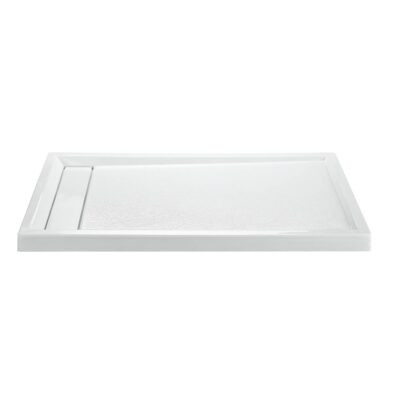 MTI Baths 6036 ACRYLIC CXL LH HIDDEN DRAIN MULTI THRESHOLD - BISCUIT