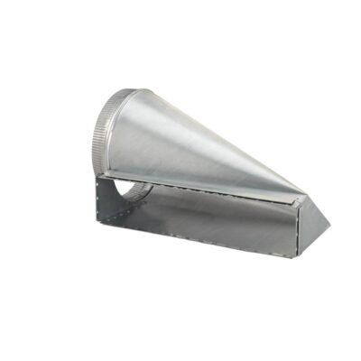 Broan Nutone 4-1/2 X 18-1/2 To 10-Inch Round Transition For Range Hoods And Bath Ventilation Fans