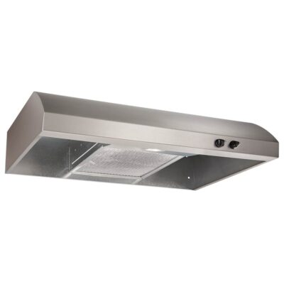 Broan Nutone 30-Inch 4-Way Convertible Under-Cabinet Range Hood with Light in Stainless Steel, 270 Max Blower CFM
