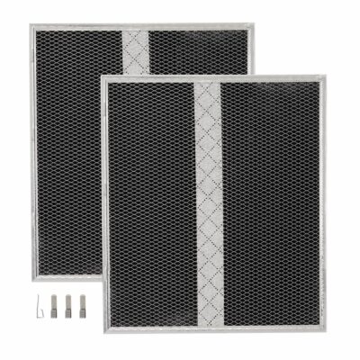 Broan Nutone Genuine Replacement Charcoal Filter For Range Hoods, 12-7/8'' X 14-5/8'', Fits Select Models, (2-Pack)