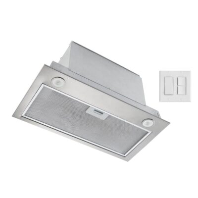 Broan Nutone 21-Inch ADA Compatible Custom Range Hood Insert, 450 Max Blower CFM, Stainless Steel, ENERGY STAR certified