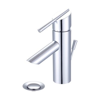 Olympia LAV-1-HOLE SINGLE LVR HDL W/BRASS POP-UP DRAIN 3/8'' FLEX B-PACK-CP