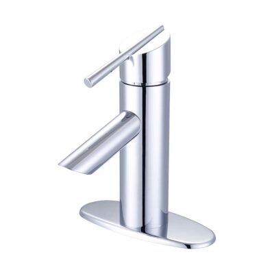 Olympia LAV-1 OR 3 HOLE SINGLE LVR HDL WITH POP-UP HOLE COVER DECK PLATE 3/8'' FLEX-CP