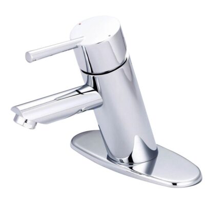 Olympia LAV-1 OR 3 HOLE SINGLE LVR HDL WITH POP-UP HOLE COVER W/BRASS GRID DRAIN DECK PLATE 3/8'' FLEX-CP