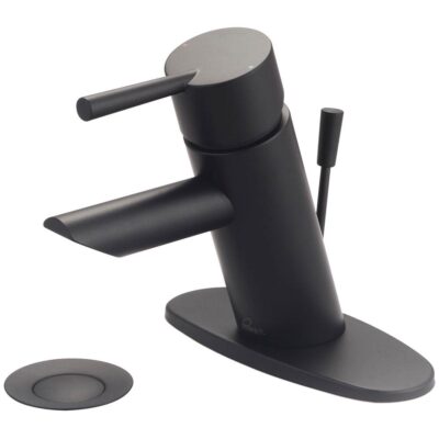 Olympia LAV-1 OR 3 HOLE SINGLE LVR HDL W/BRASS POP-UP DRAIN DECK PLATE 3/8'' FLEX-MB