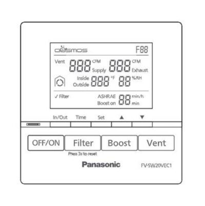 Panasonic Panasonic Intelli-Balance 200 LCD Wall Control with Power On/Off and Air Volume, FV-SW20VEC1