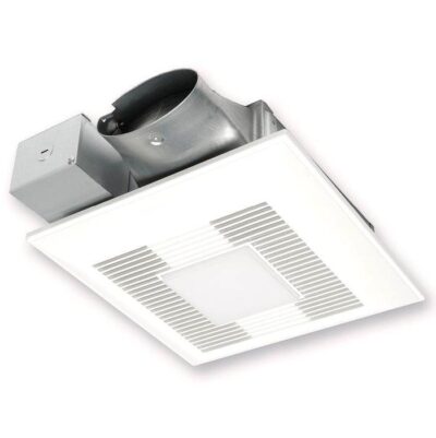Panasonic Panasonic WhisperValue Ceiling/Wall Mount Dual Speed Bathroom Exhaust Fan with LED Light, 30 to 100 CFM, FV-0810VSSL1