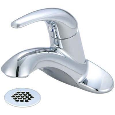 Pioneer Lav-Legacy 4'' Single Lvr Hdl W/Brass Grid Drain-Cp