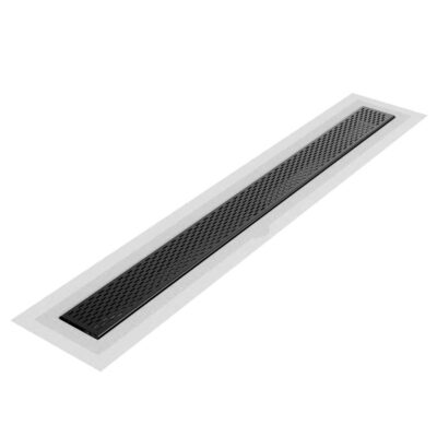 QM Drain Delmar Series. 28'' Standard length Flange Edge linear drain. Delta Line. Black