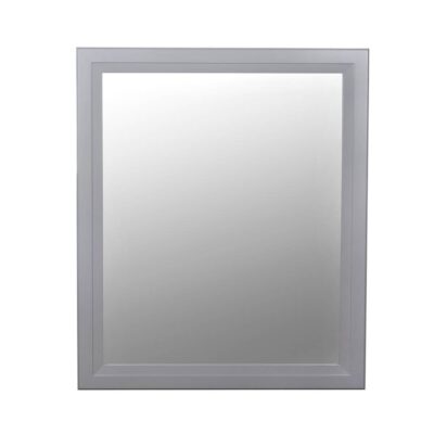 Ronbow 30'' Reuben Transitional Solid Wood Framed Bathroom Mirror in Empire Gray