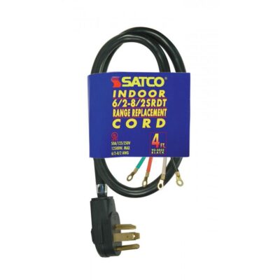 Satco 4 ft 10-4 Srdt Black Round Range