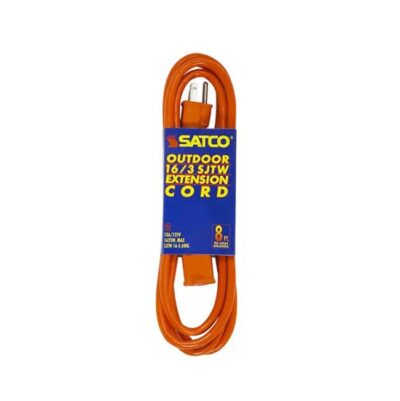 Satco 8 ft 16/3 Sjtw Orange Outdoor