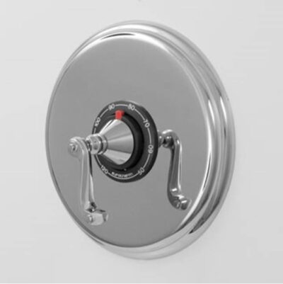 SIGMA 3/4'' Thermostatic Set with 9'' Plate TRIM CHARLOTTE ANTIQUE BRASS .82