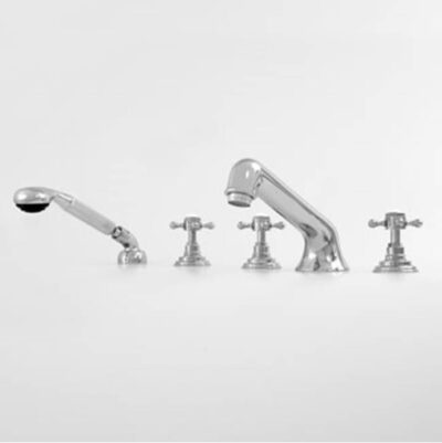 SIGMA Roman Tub Set TRIM with Deckmount Handshower SUSSEX ANTIQUE BRASS .82