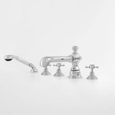 SIGMA Roman Tub Set TRIM with Deckmount Handshower SUSSEX ANTIQUE BRASS .82