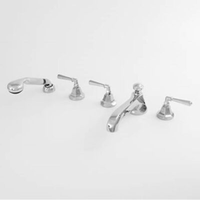 SIGMA Roman Tub Set TRIM with Deckmount Handshower WINDHAM ANTIQUE BRASS .82