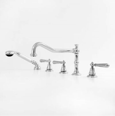 SIGMA Roman Tub Set TRIM with Deckmount Handshower LOIRE ANTIQUE BRASS .82