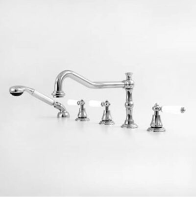 SIGMA Roman Tub Set TRIM with Deckmount Handshower ORLEANS ANTIQUE BRASS .82
