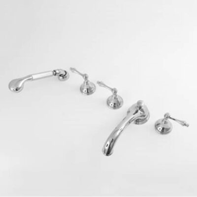 SIGMA Roman Tub Set TRIM with Deckmount Handshower LEXINGTON ANTIQUE BRASS .82