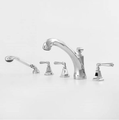 SIGMA Roman Tub Set TRIM with Deckmount Handshower VALENCIA ANTIQUE BRASS .82