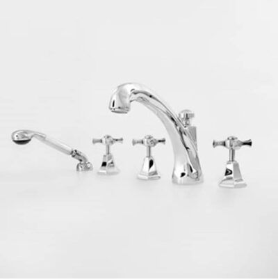 SIGMA Roman Tub Set TRIM with Deckmount Handshower MALLORCA ANTIQUE BRASS .82