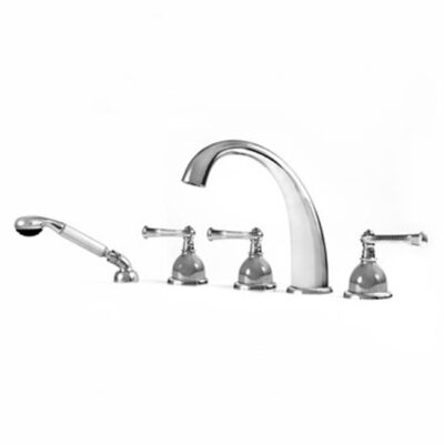 SIGMA Roman Tub Set TRIM with Deckmount Handshower SIENNA ANTIQUE BRASS .82