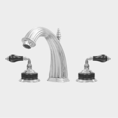 SIGMA 3200 Widespread Lav Set VENEZIA ANTIQUE BRASS .82 HONEY ONYX
