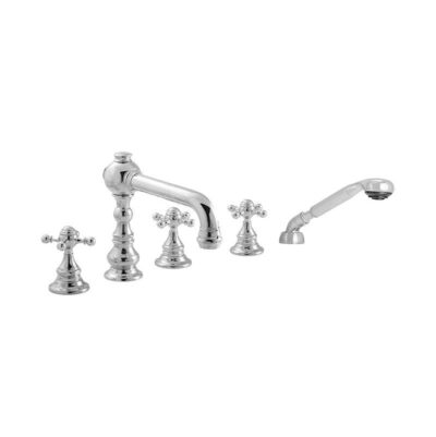 SIGMA Roman Tub Set TRIM with Deckmount Handshower TREMONT-X ANTIQUE BRASS .82