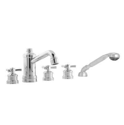 SIGMA Roman Tub Set TRIM with Deckmount Handshower REGENT-X ANTIQUE BRASS .82