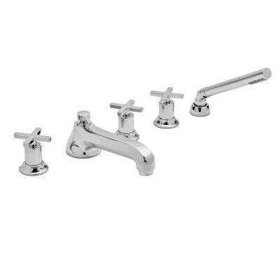 SIGMA Roman Tub Set TRIM with Deckmount Handshower TRIBECA-X ANTIQUE BRASS .82