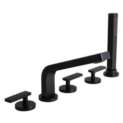 Speakman Speakman Vector 5-Hole Deck Mount Tub Faucet in Matte Black