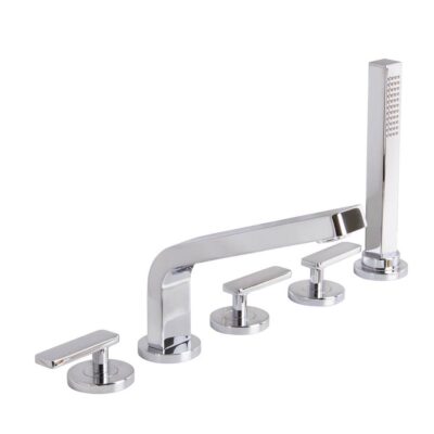 Speakman Speakman Vector 5-Hole Deck Mount Tub Faucet in Polished Chrome