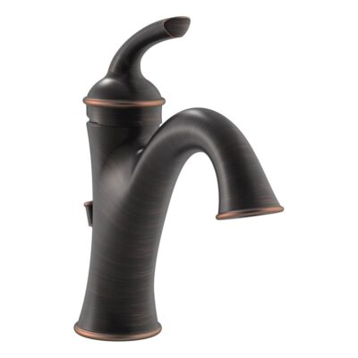 Symmons Elm Single Hole Single-Handle Bathroom Faucet with Drain Assembly in Seasoned Bronze (1.0 GPM)