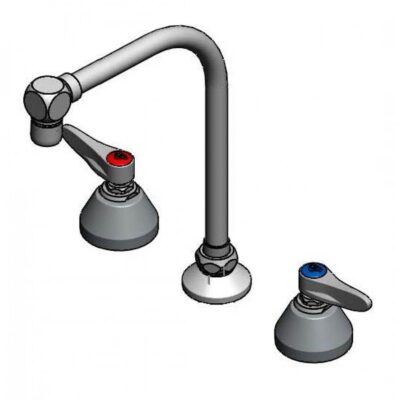 T&S Brass Lavatory Faucet, 8'' Concealed Body, Restricted Swing High-Arc Gooseneck & 2.2 gpm Aerator