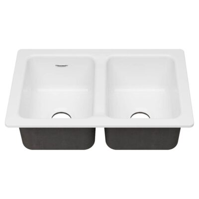 American Standard Delancey® 39 x 19-Inch Cast Iron Undermount Double Bowl Kitchen Sink