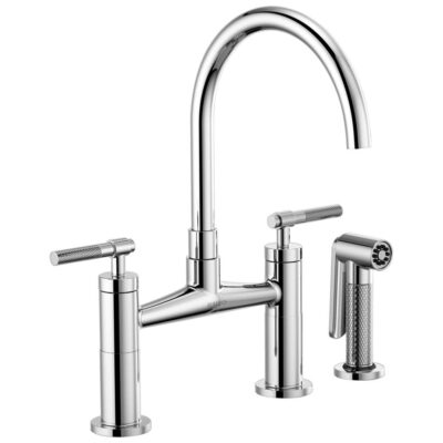 Brizo Litze® Bridge Faucet with Arc Spout and Knurled Handle