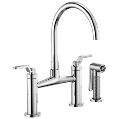 Brizo Litze® Bridge Faucet with Arc Spout and Industrial Handle