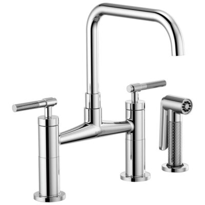 Brizo Litze® Bridge Faucet with Square Spout and Knurled Handle