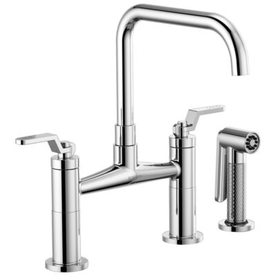 Brizo Litze® Bridge Faucet with Square Spout and Industrial Handle