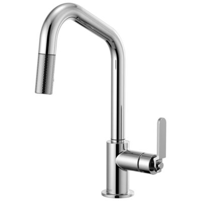 Brizo Litze® Pull-Down Faucet with Angled Spout and Industrial Handle