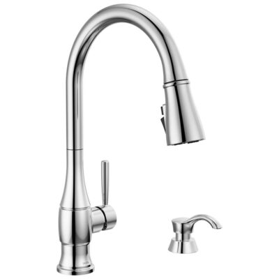 Delta Faucet Hazelwood™ Single Handle Pull-Down Kitchen Faucet with Soap Dispenser and ShieldSpray Technology
