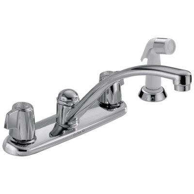 Delta Faucet 2100 / 2400 Series Two Handle Kitchen Faucet with Spray