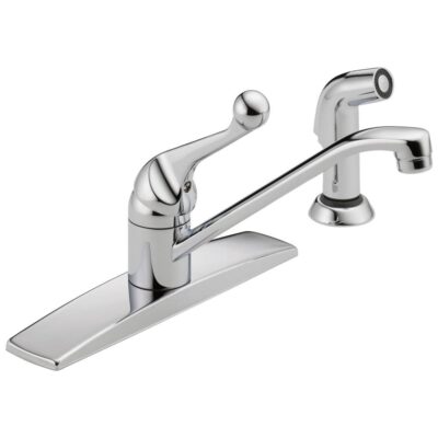 Delta Faucet 134 / 100 / 300 / 400 Series Single Handle Kitchen Faucet with Spray