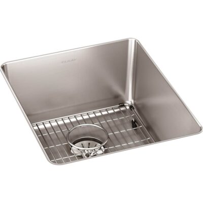 Elkay Reserve Selection Elkay Lustertone Iconix® 16 Gauge Stainless Steel 16'' x 18-1/2'' x 8'' Single Bowl Undermount Sink Kit with Perfect Drain®